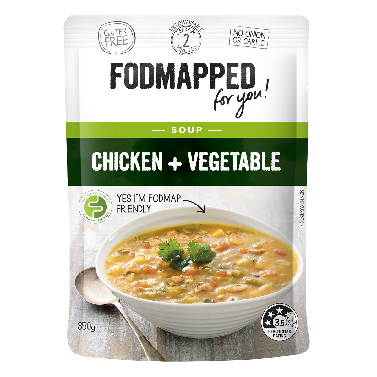 Fodmapped Chicken &amp; Vegetable Soup 350g