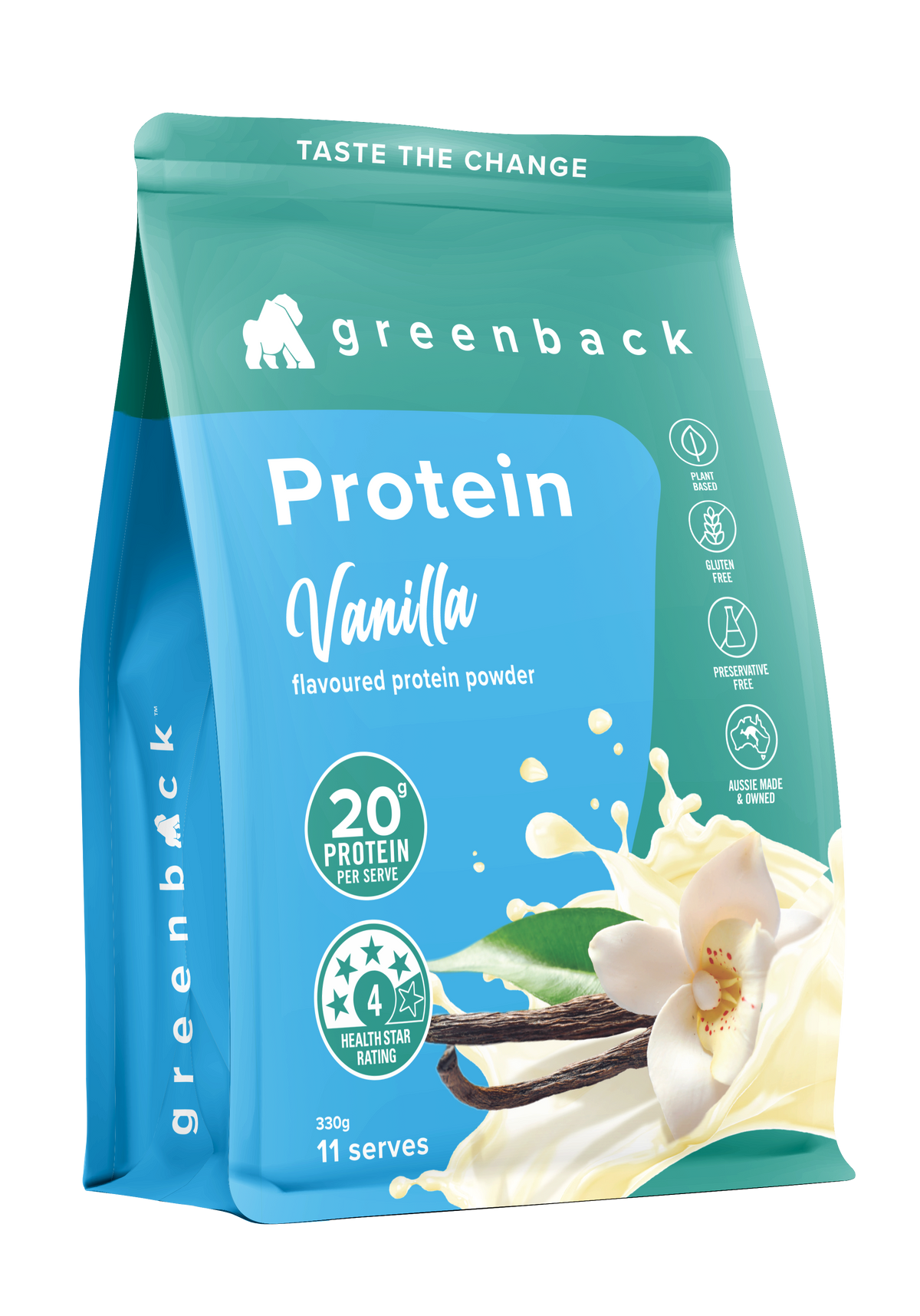 Greenback Plant Protein Powder Vanilla 330g