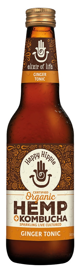 Happy Hippie Kombucha Hemp Ginger Tonic 330ml