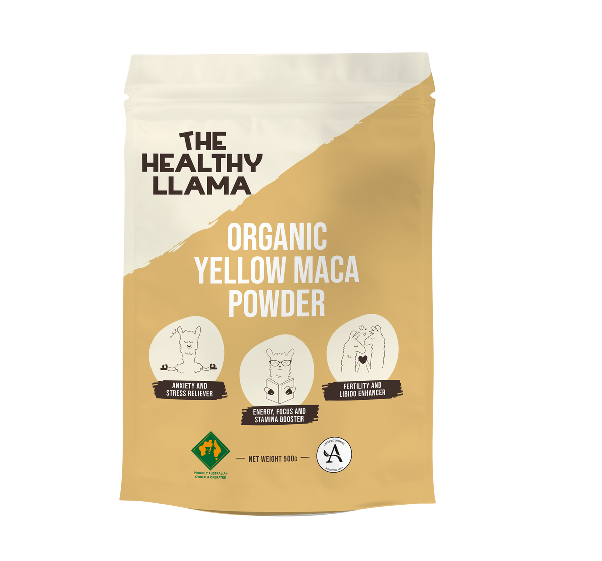 Healthy Llama Organic Maca Yellow Powder 500g