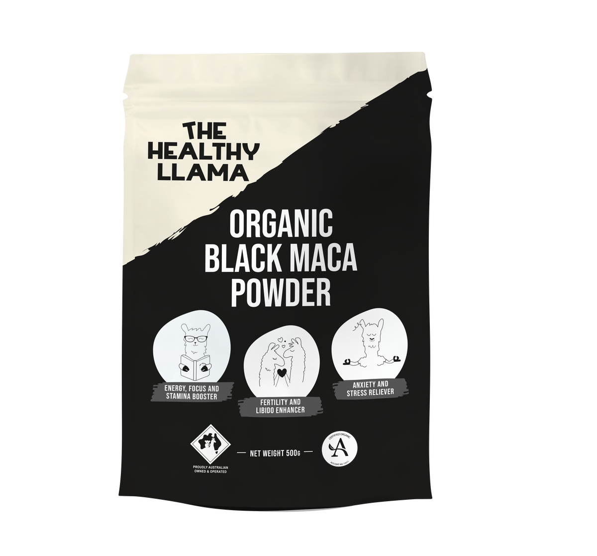 Healthy Llama Organic Maca Black Powder 500g