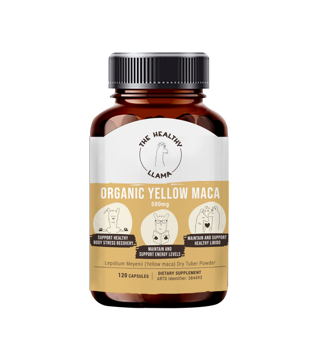 Healthy Llama Organic Maca Yellow 120c