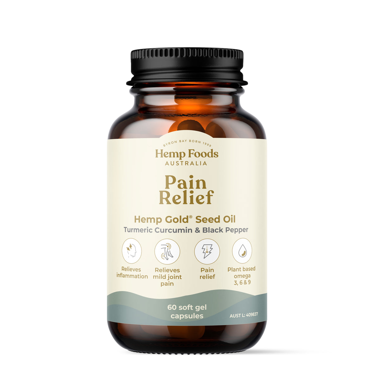 Hemp Foods Australia Pain Relief Capsules 60c