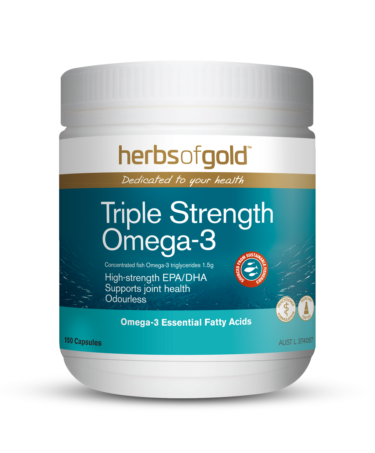 Herbs of Gold Triple Strength Omega-3 150c