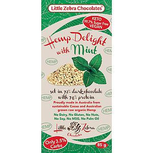 Little Zebra Chocolates Hemp Delight with Mint 85g