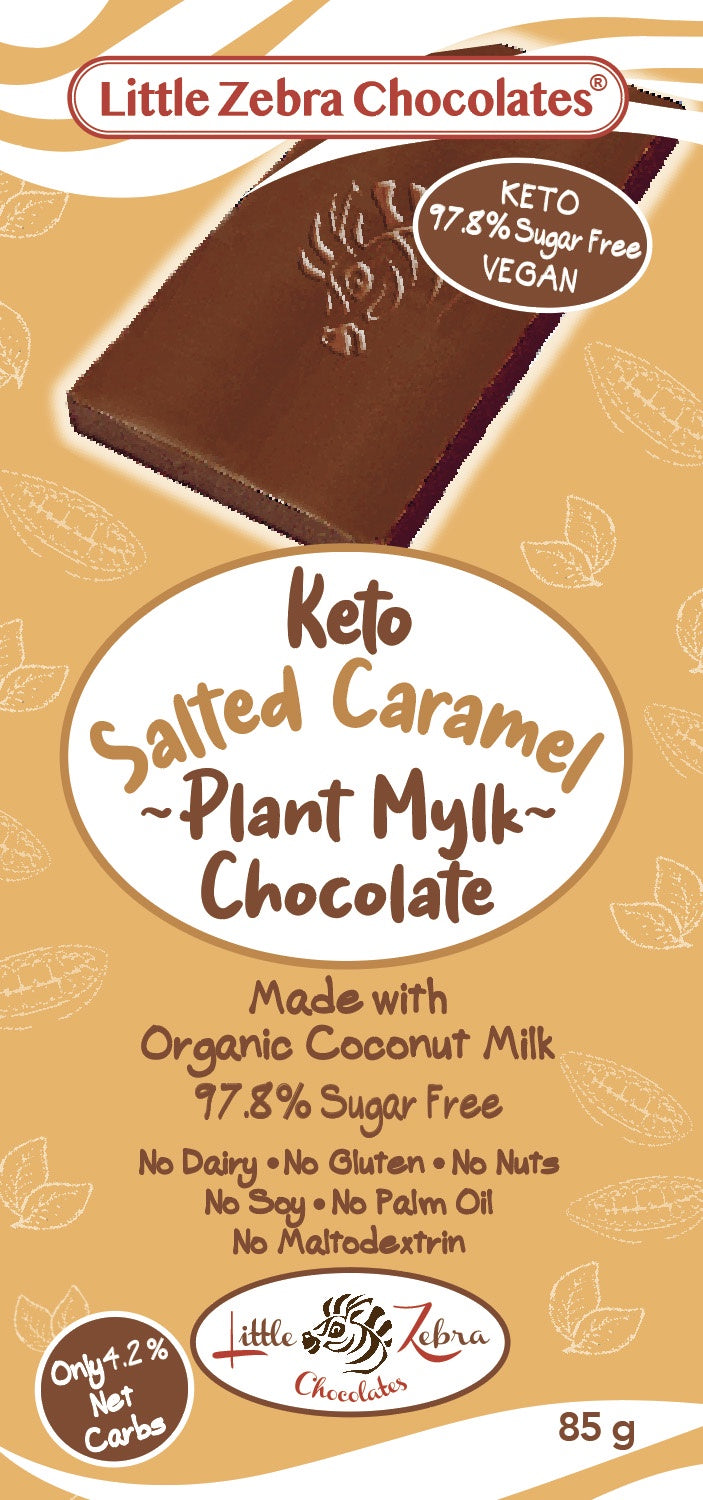 Little Zebra Chocolates Salted Caramel Plant Mylk 85g