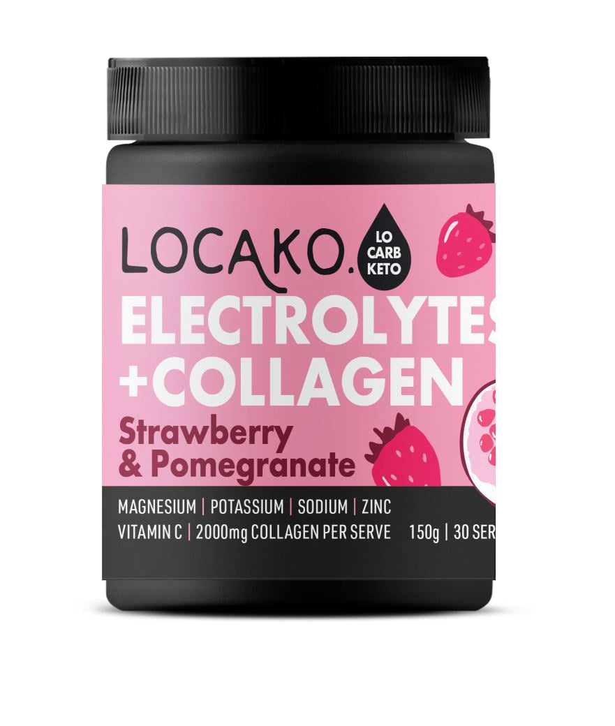 Locako Electrolytes &amp; Collagen Strawb 150g