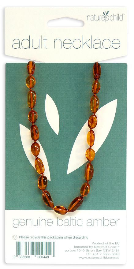 Nature&#39;s Child Amber Adult Necklace Cognac 50-55cm