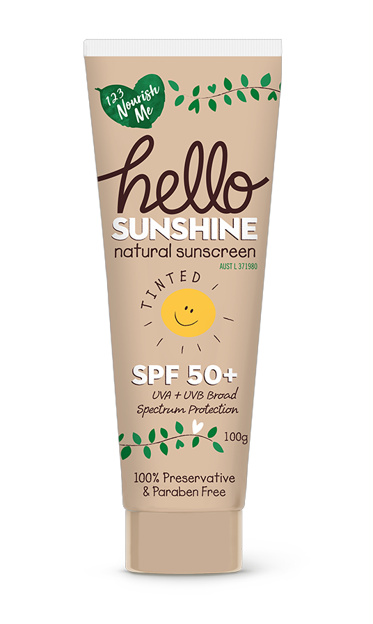 123 Nourish Me Hello Sunshine SunscreenTinted 100g