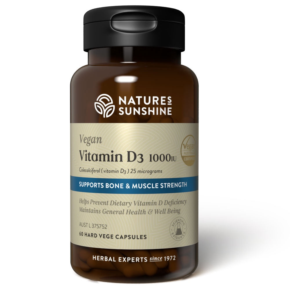 Nature&#39;s Sunshine Vegan Vitmain D3 1000IU 60c