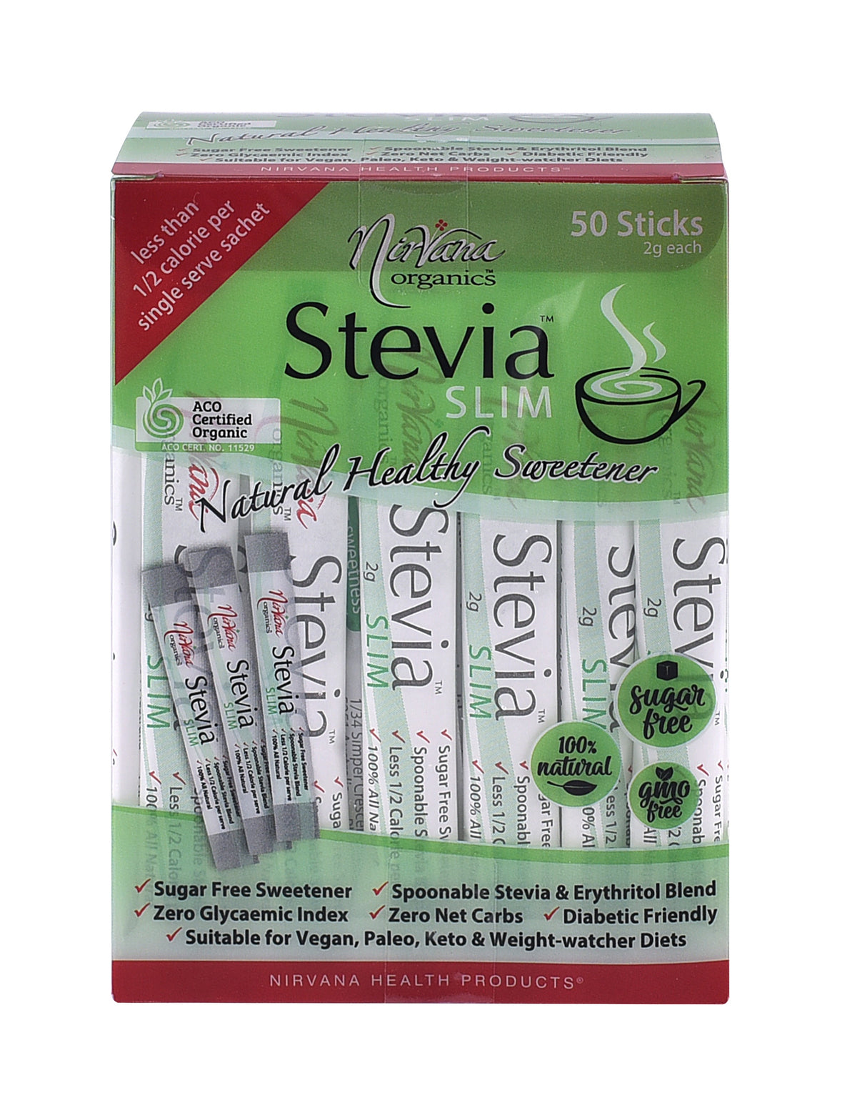 Nirvana Organics Stevia Slim 50x2g