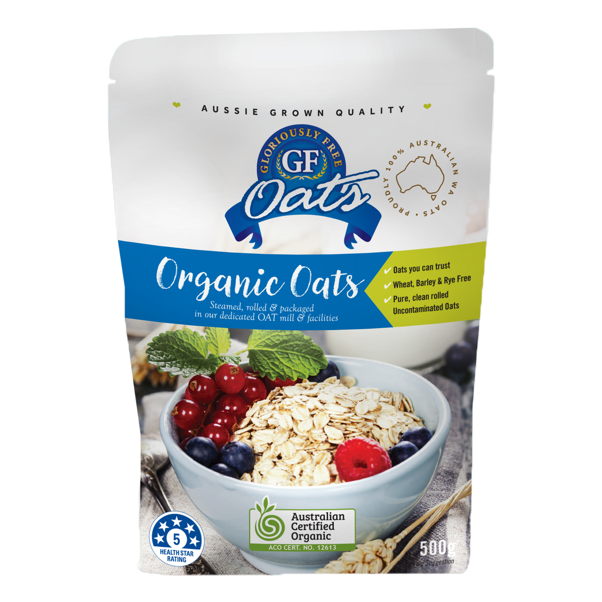 Gloriously Free Uncontaminated Oats Organic 500g