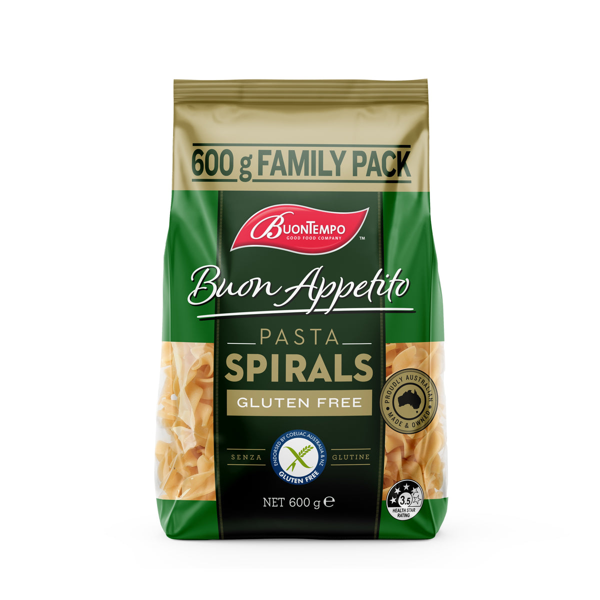 Buontempo Gluten Free Pasta Spirals 600g