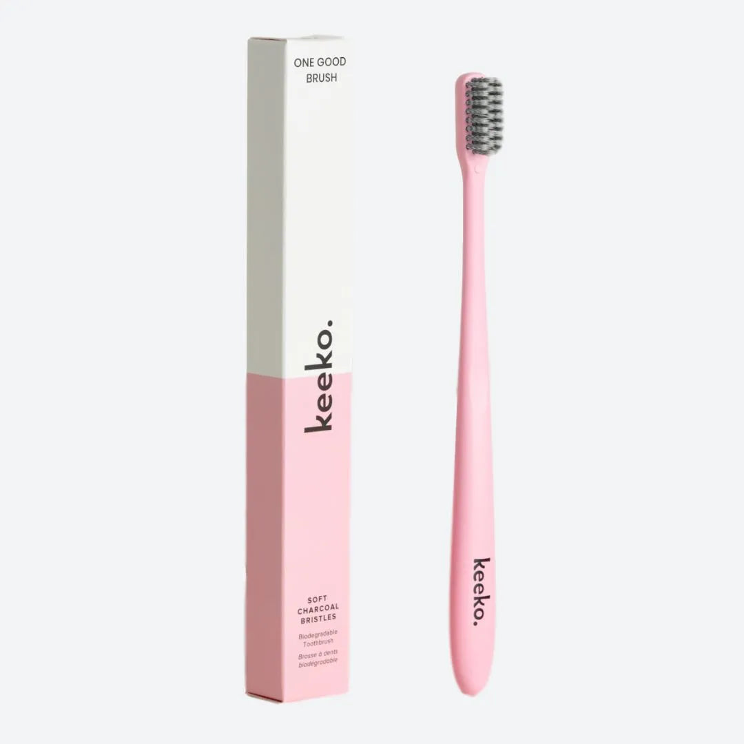 Keeko Biodegradable Toothbrush Pink