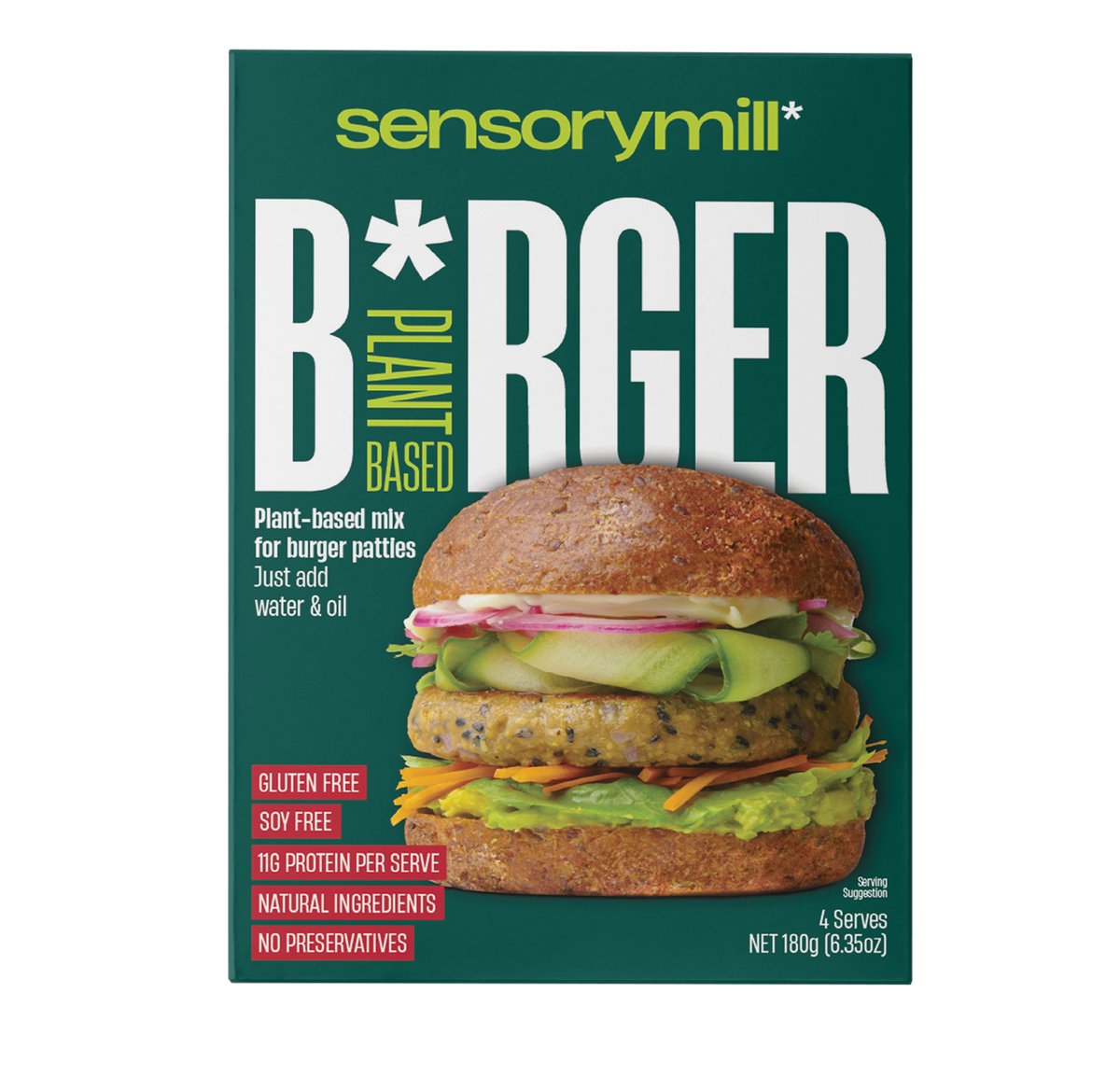 Sensory Mill Plant-Based Burger Mix 180g