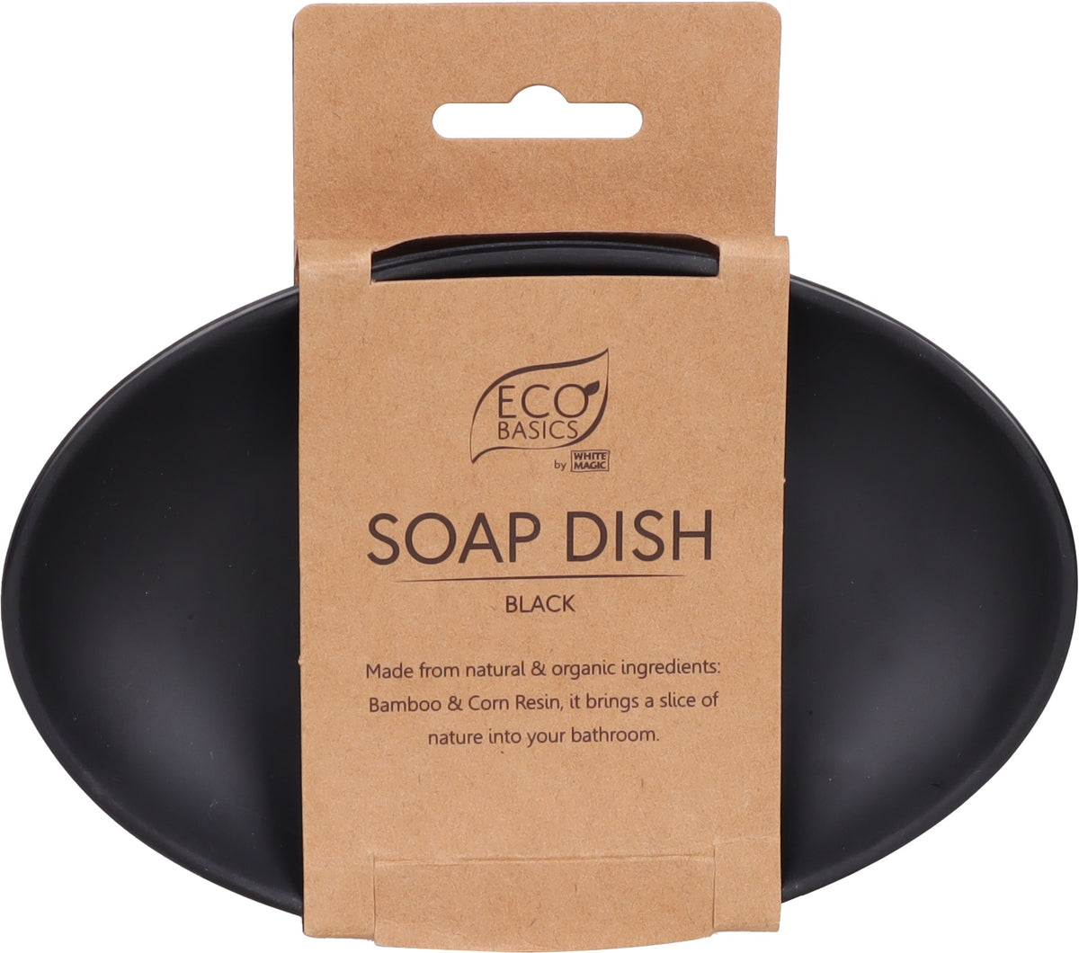 White Magic Eco Basics Soap Dish Black 1Pk