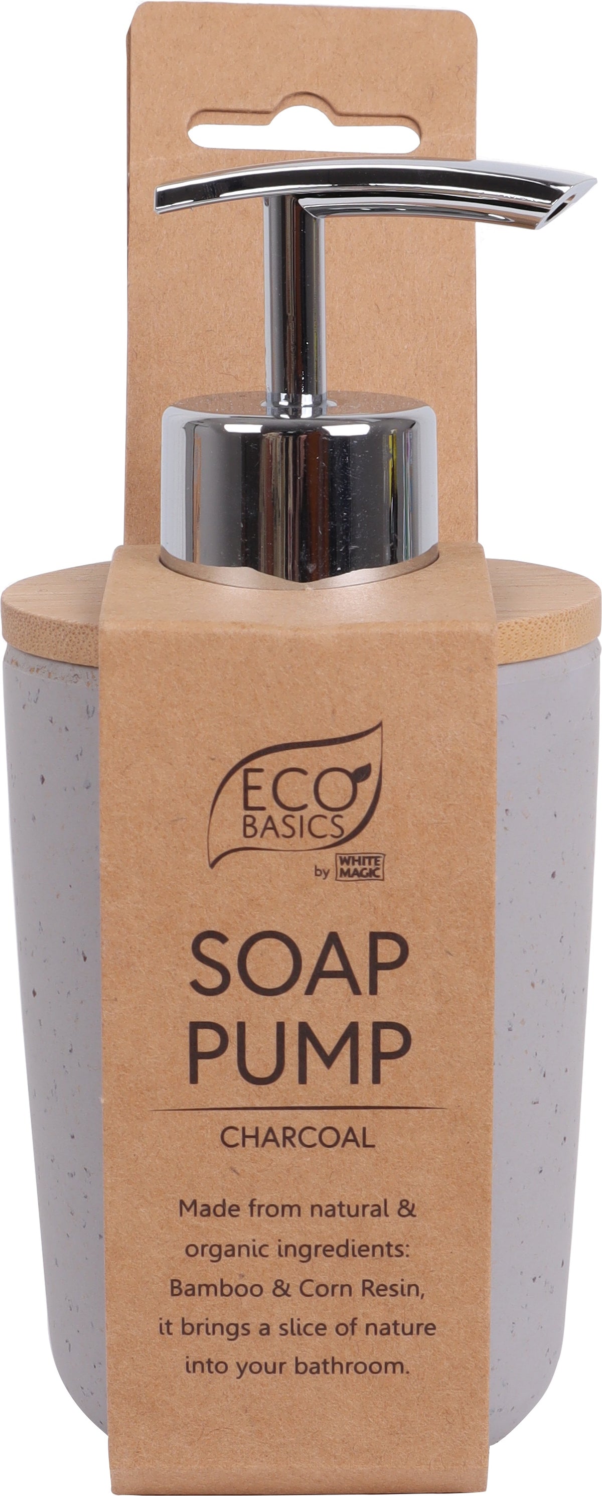 White Magic Eco Basics Soap Pump Charcoal 1Pk