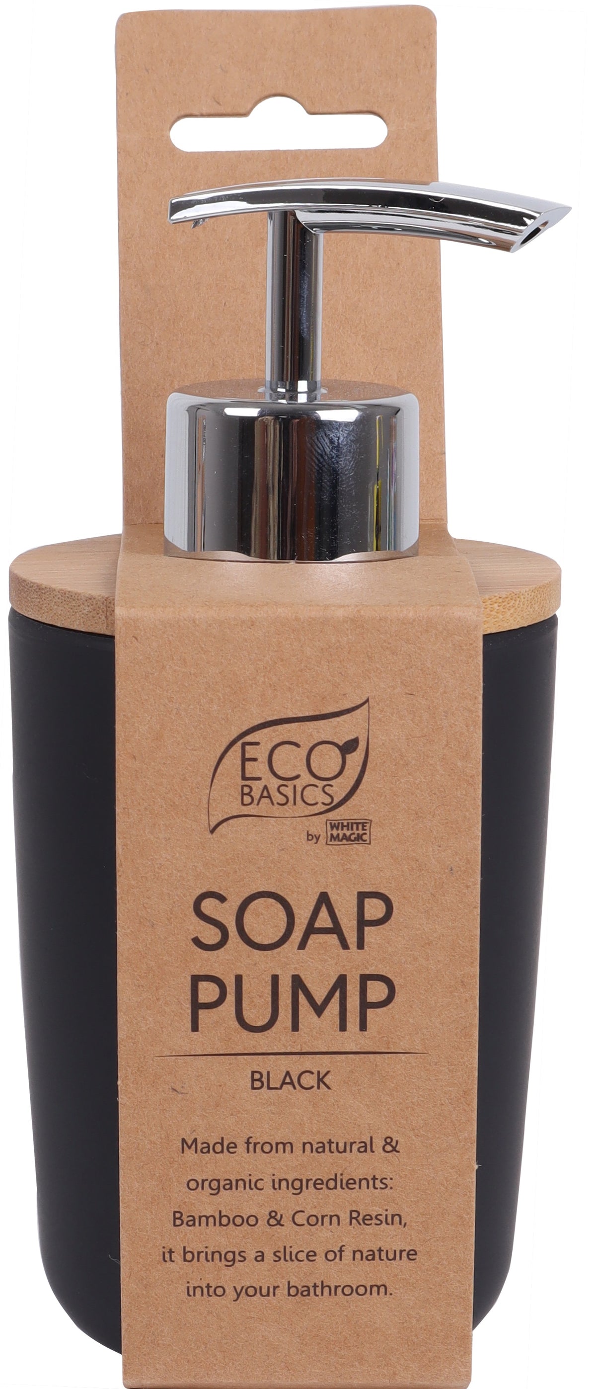 White Magic Eco Basics Soap Pump Black 1Pk