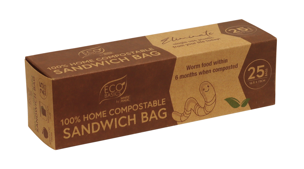 White Magic Eco Basics Compost SandwichBag 25pk