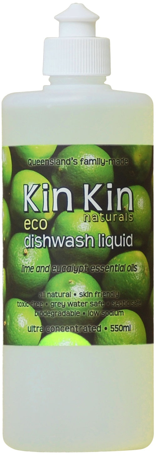 Kin Kin naturals Eco Dishwash Liquid Lime &amp; Euca 550ml