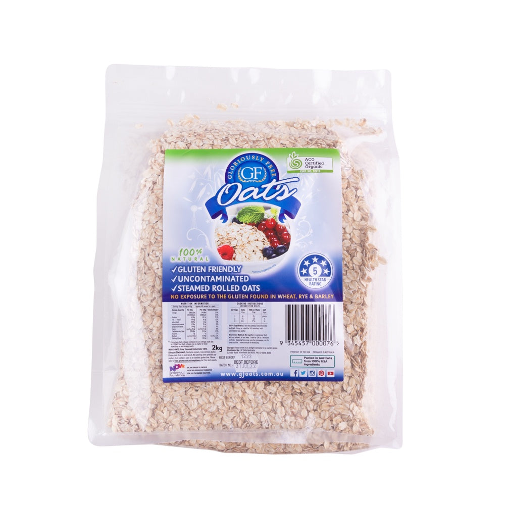 Gloriously Free Uncontaminated Oats Organic 2kg