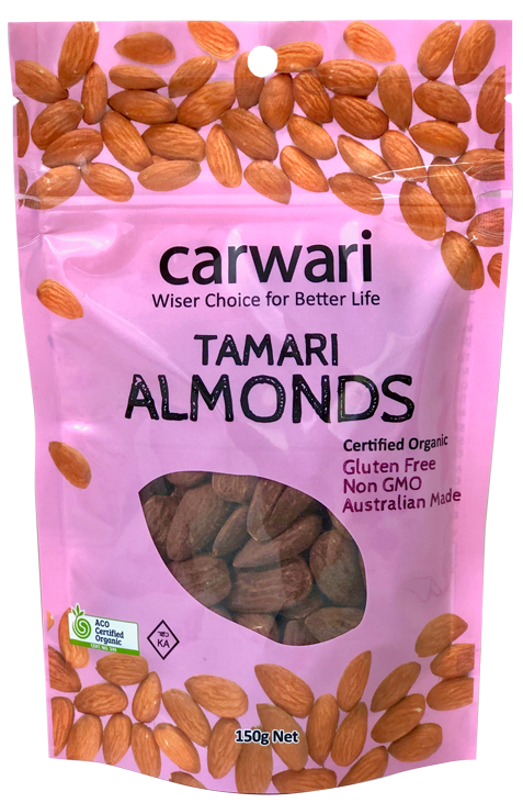 Carwari Organic Almonds Tamari 150g