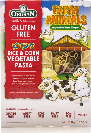 Orgran Gluten Free Pasta R &amp; C Vege Animal Shapes 200g