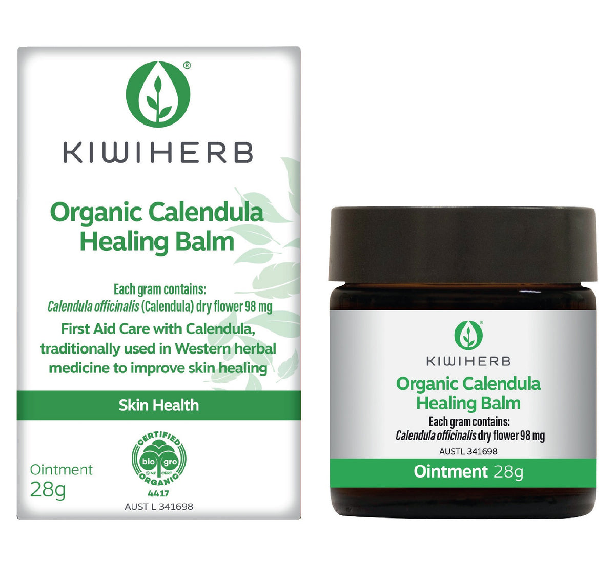 Kiwiherb Organic Calendula Healing Balm 28g