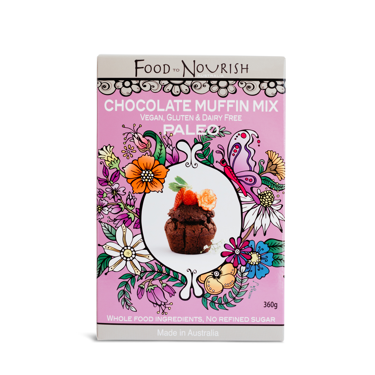 Food to Nourish Muffin Mix Fudgy Chocolate 360g