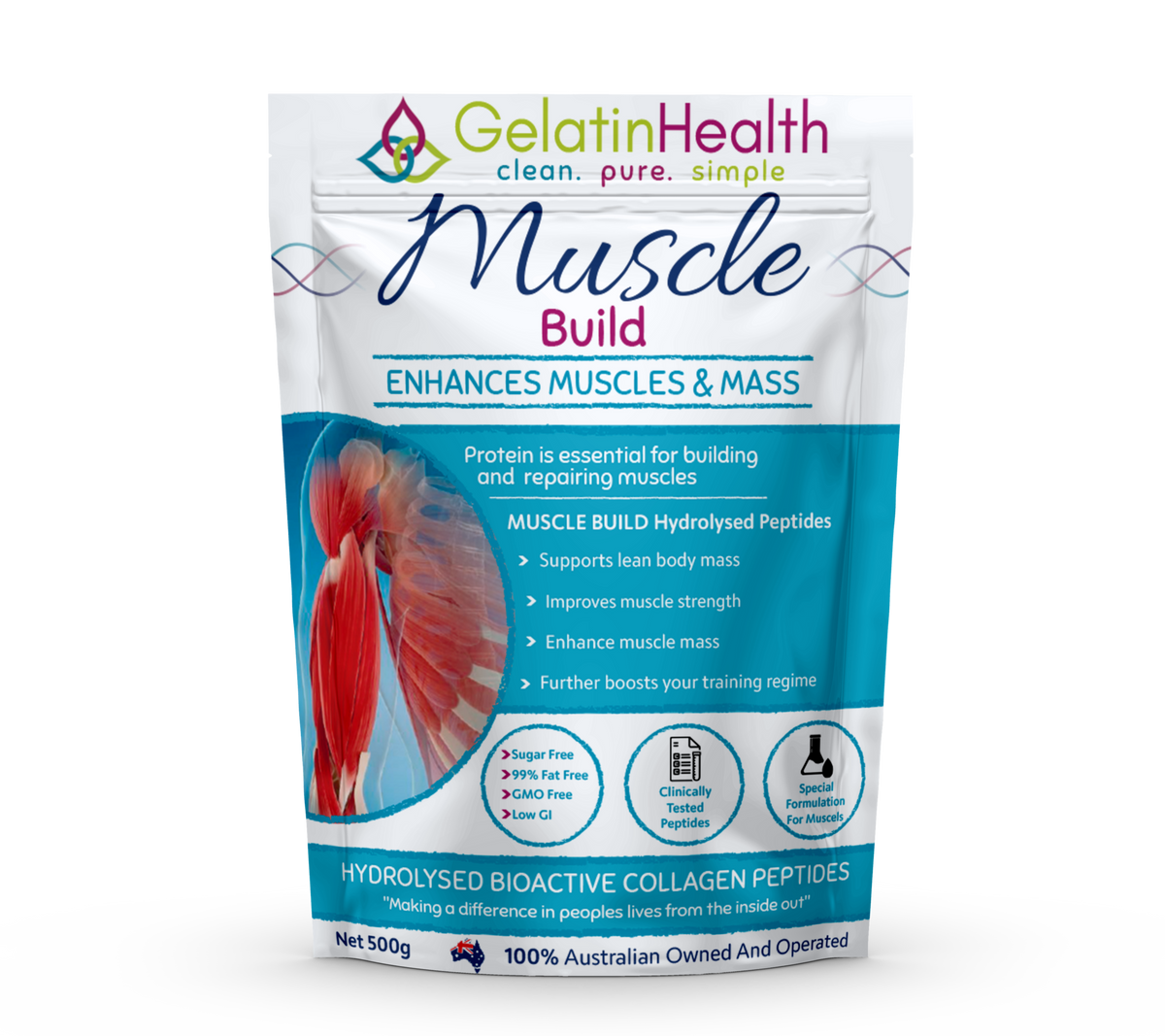 Gelatin Health Muscle Collagen 500g