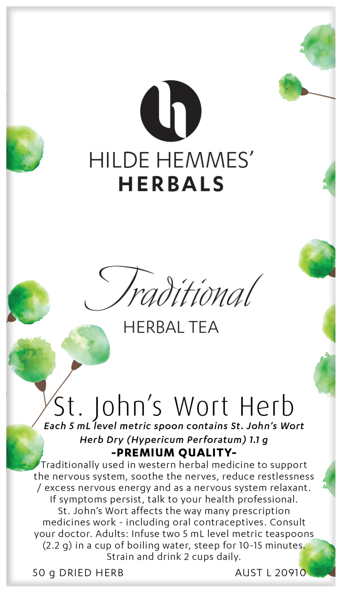 Hilde Hemmes Herbal&#39;s St. John&#39;s Wort 50g