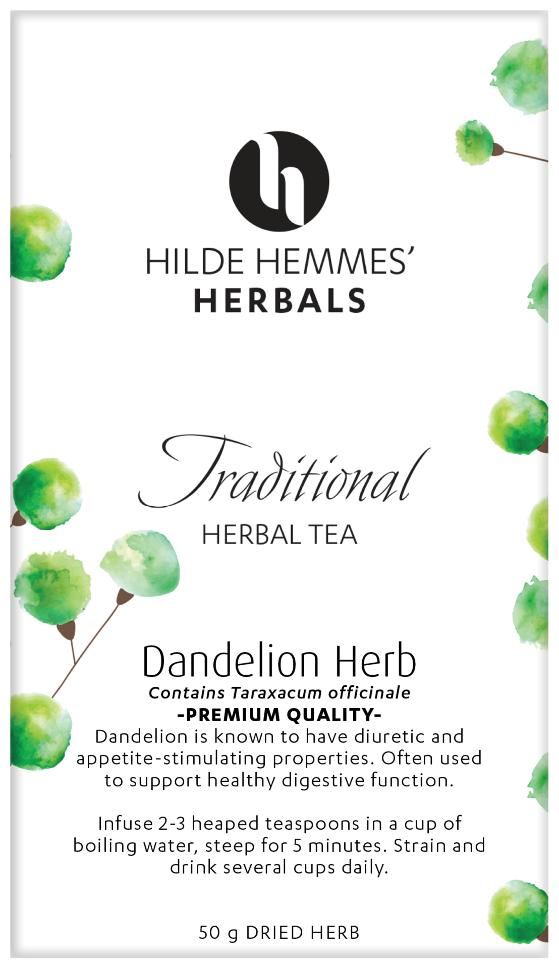 Hilde Hemmes Herbal&#39;s Tea Dandelion 50g