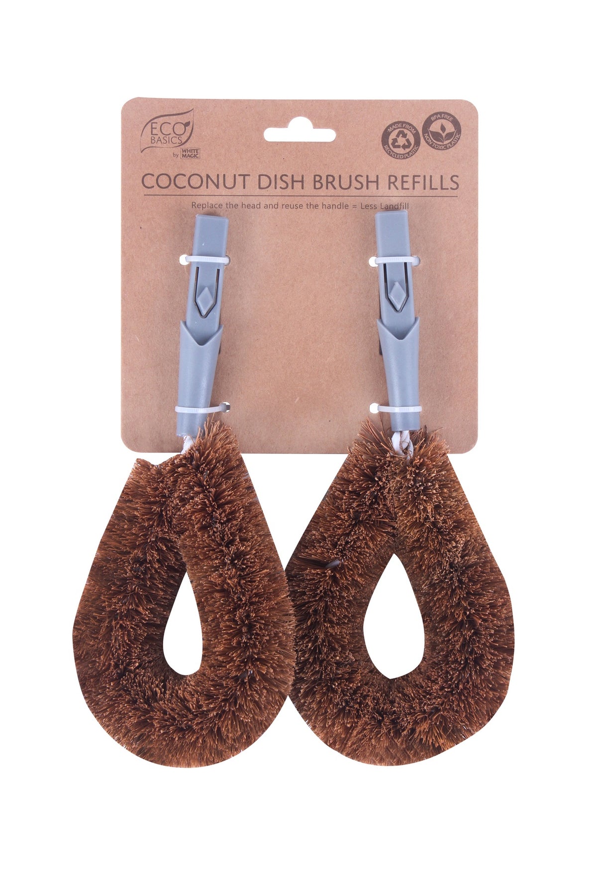 White Magic Eco Basics Coconut Dish Brush 2 Pk