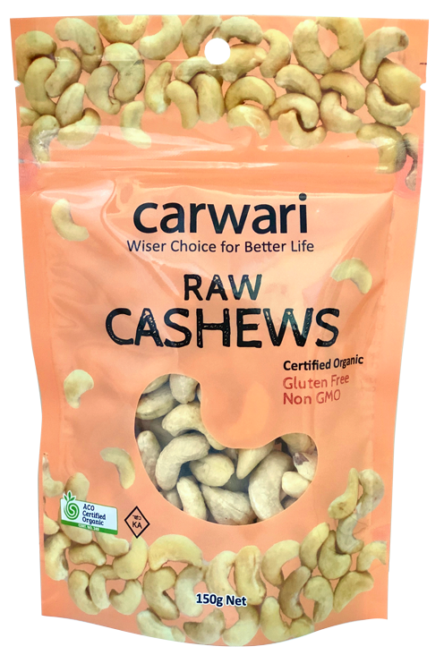 Carwari Organic Cashews Raw 150g