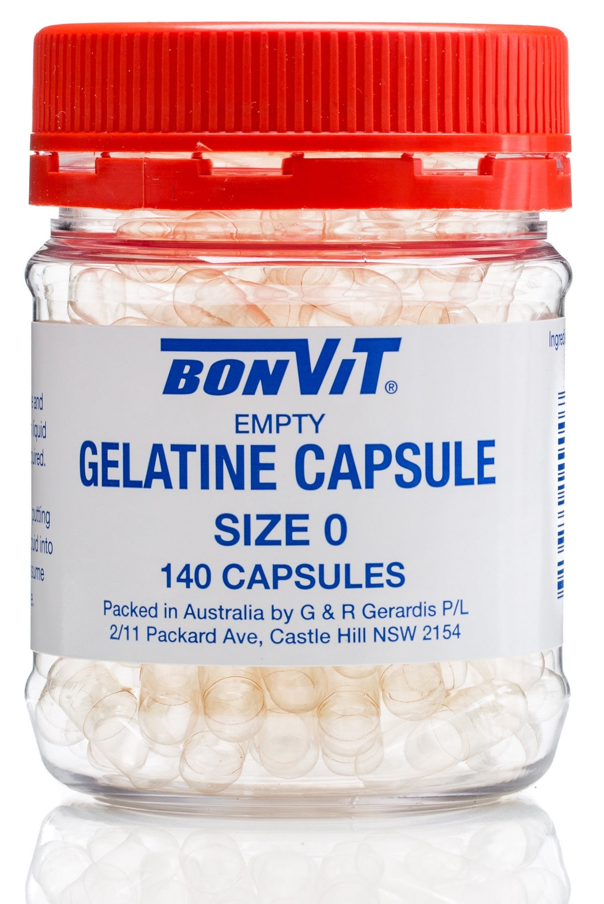 Bonvit Gelatin Capsules 0 size 140c