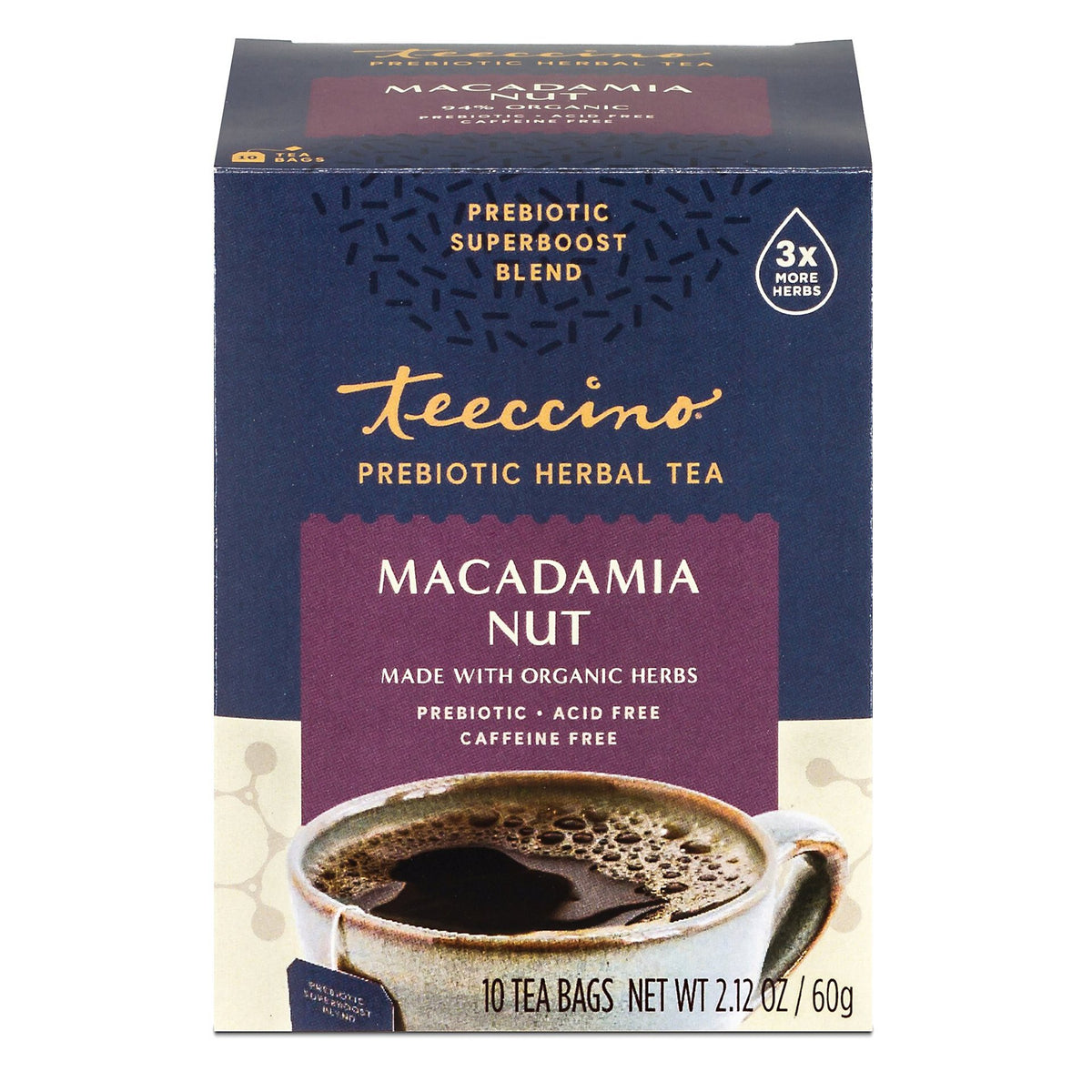 Teeccino Macadamia Nut Prebiotic x 10 Tea Bags