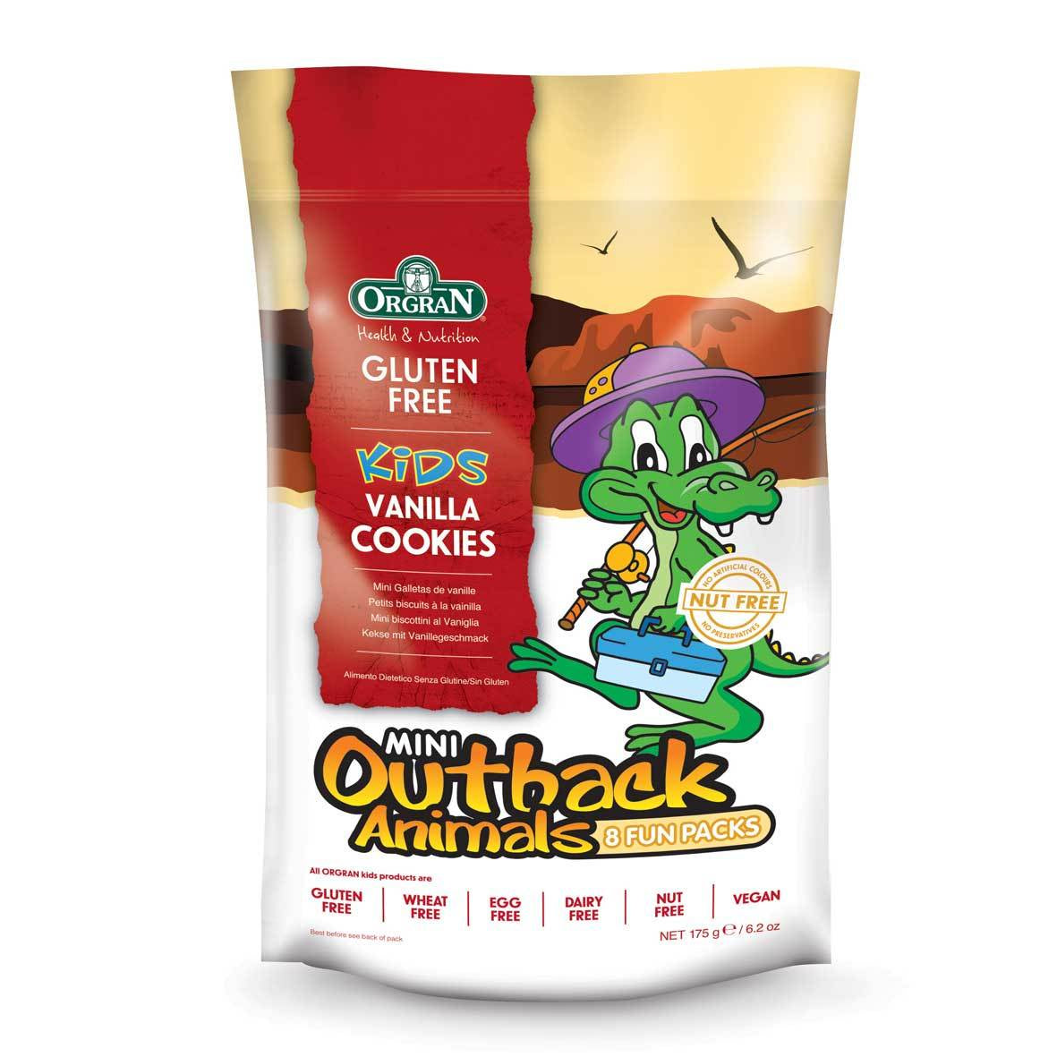 Orgran Gluten Free Cookies Outback Animal Vanilla 175g