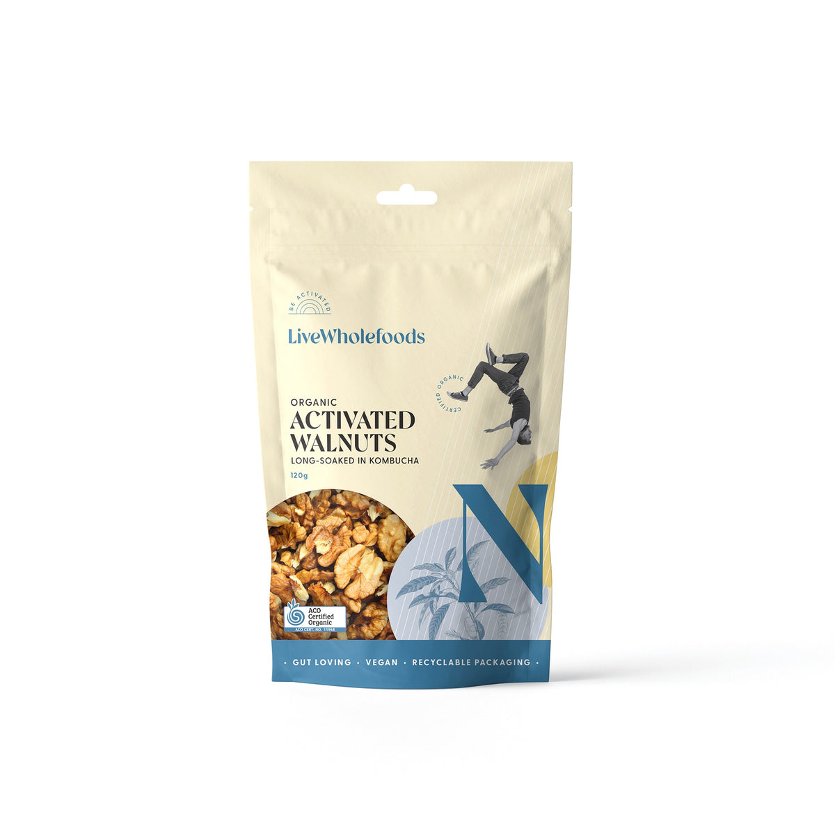 Live Wholefoods Organic Activated Walnuts 120g