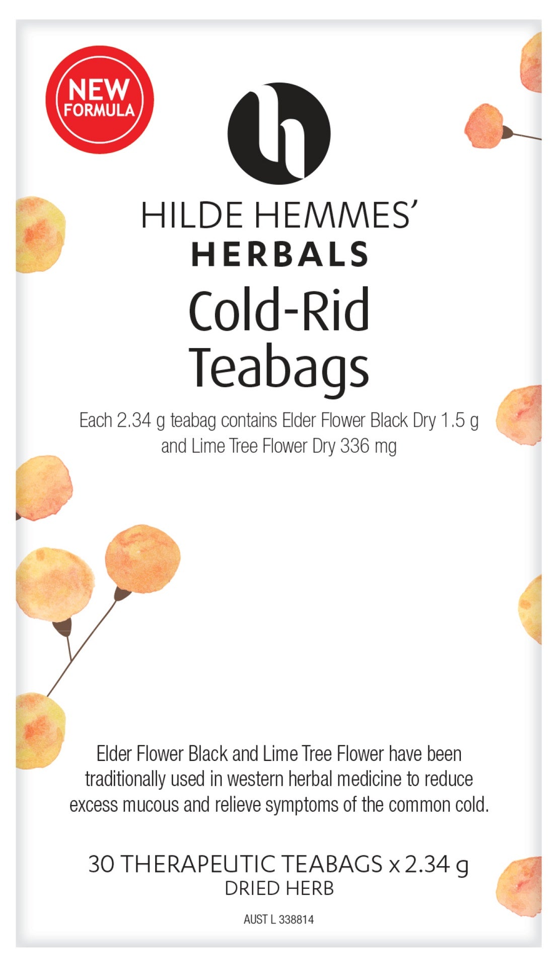 Hilde Hemmes Herbal&#39;s Cold Rid x 30 Tea Bags