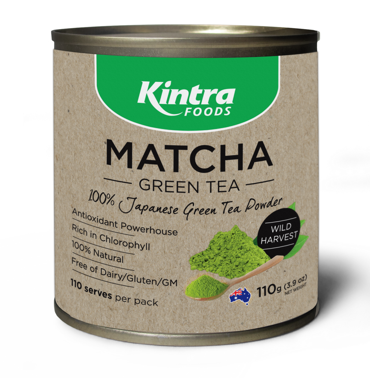 Kintra Foods Matcha Powder in Can 110g